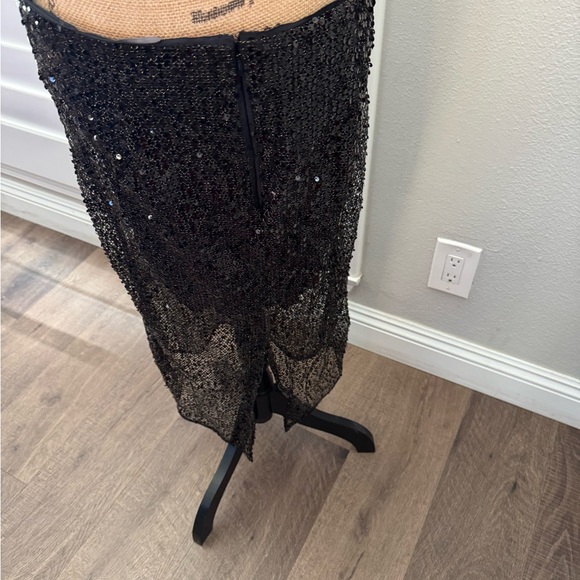 Black Sequin jcrew collection skirt - Picture 4 of 5